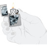 Зажигалка ZIPPO SKULL AND FLAME 46587
